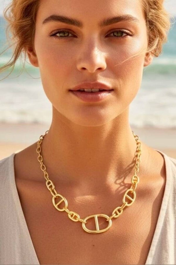 ✨ NOUVEAUTÉ – Collier grosse chaîne maille marine ✨