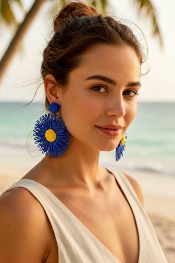 🌈✨ NOUVEAUTÉ – BOUCLES D’OREILLES XL RAPHIA ✨🌈