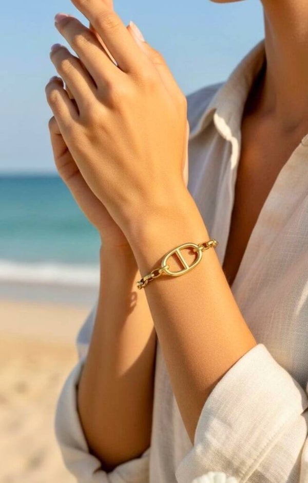 ✨ Bracelet maille marine – doré ou argenté ✨