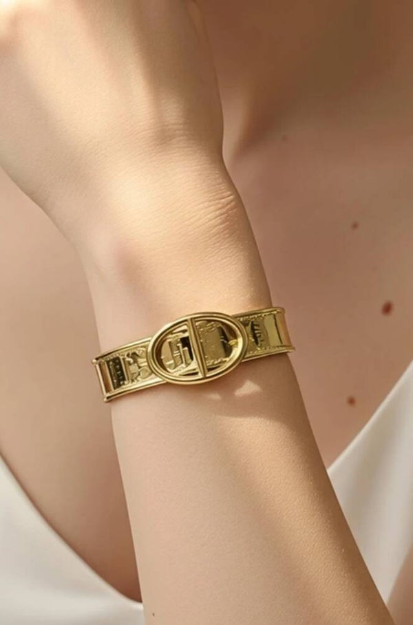 ✨💛 Bracelet Jonc Martelé Maille Marine – Nouveauté 💛✨