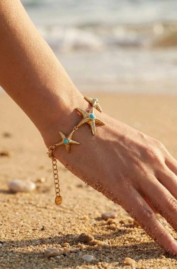 ✨️Bracelet doré étoiles de mer✨️