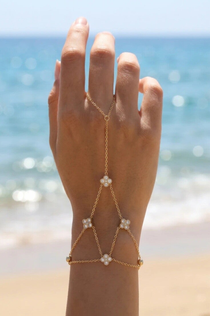 ✨ Chaînes de Main Multirangs Strassées ✨