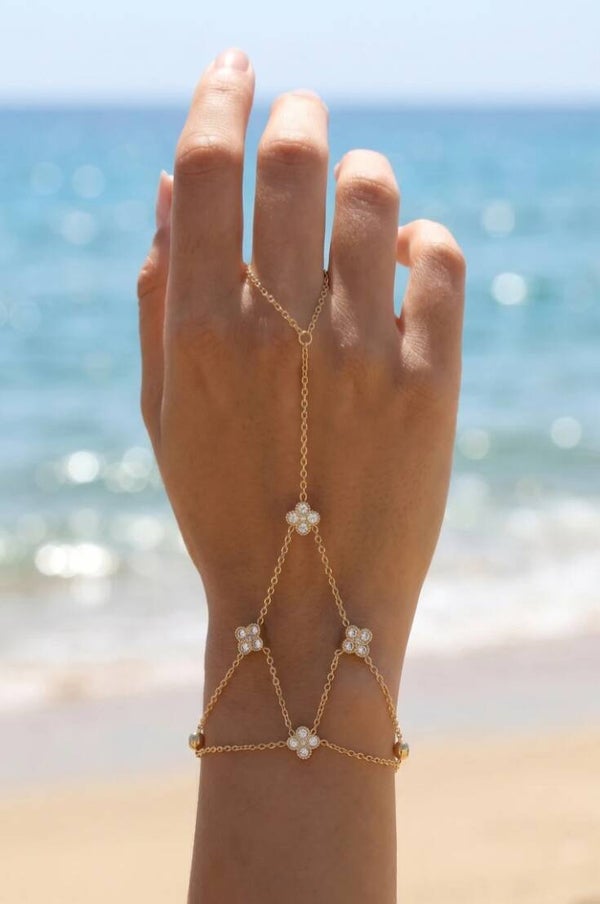 ✨ Chaînes de Main Multirangs Strassées ✨