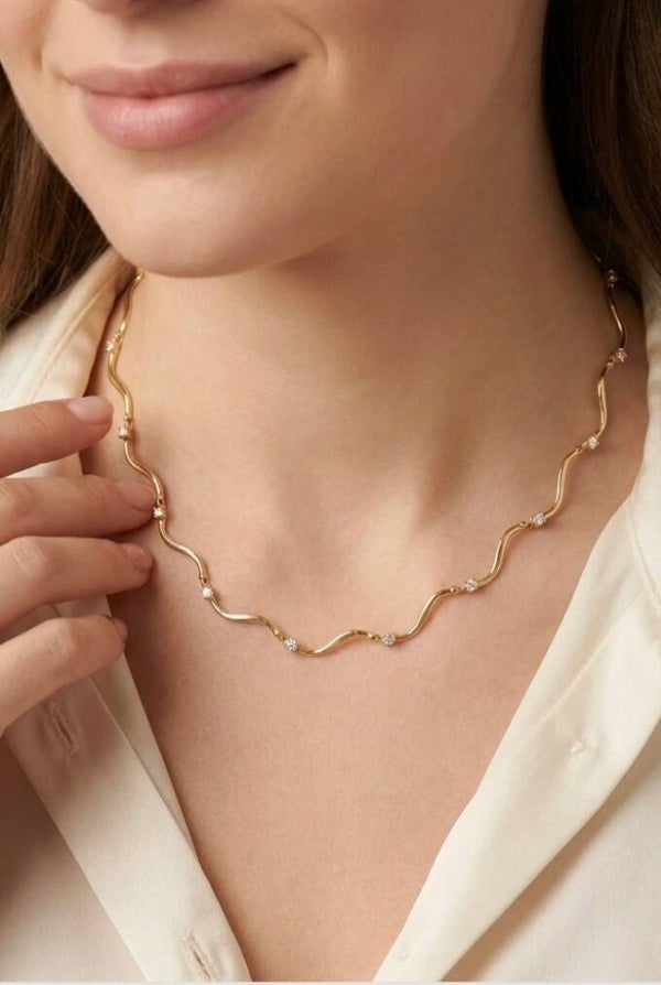 ✨️ Duo collier / Bracelet ondulé ✨️