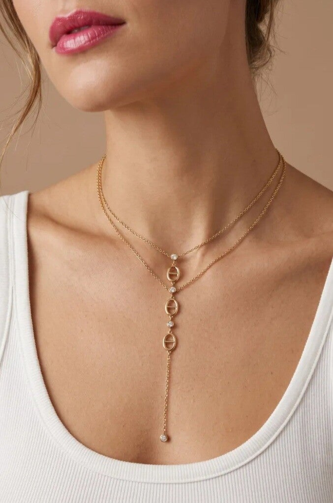 ✨️ Collier double maille marine ✨️