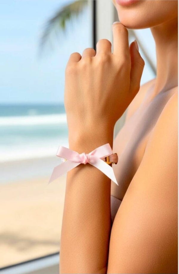 ✨️ Bracelets maille marine ruban doré ✨️