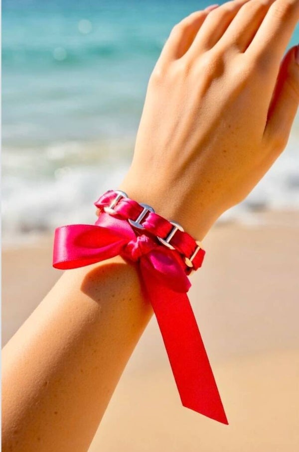 ✨️ Bracelets jonc maille marine ruban✨️