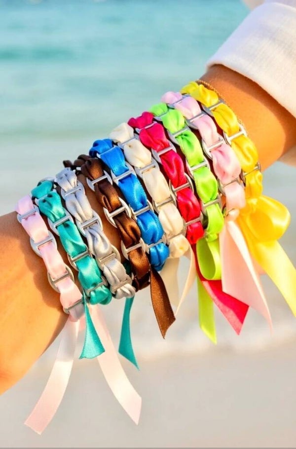 ✨️ Bracelets jonc maille marine ruban✨️