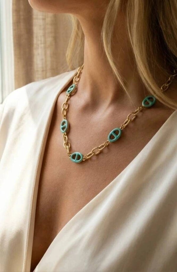 ✨️ Collier maille marine maillons✨️