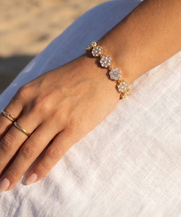✨️ Bracelet tout strass fleur✨️