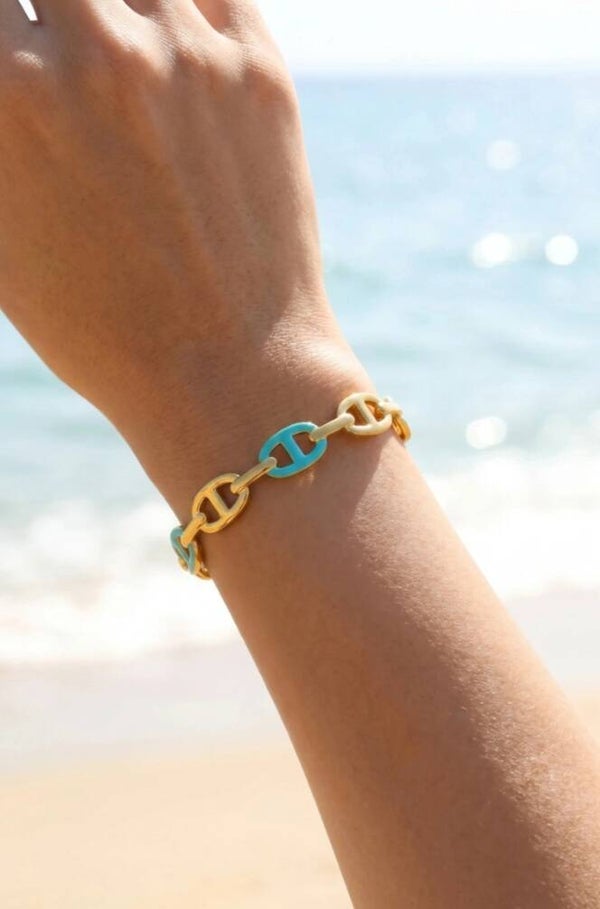 ✨️ Bracelets jonc maille marine colorées ✨️