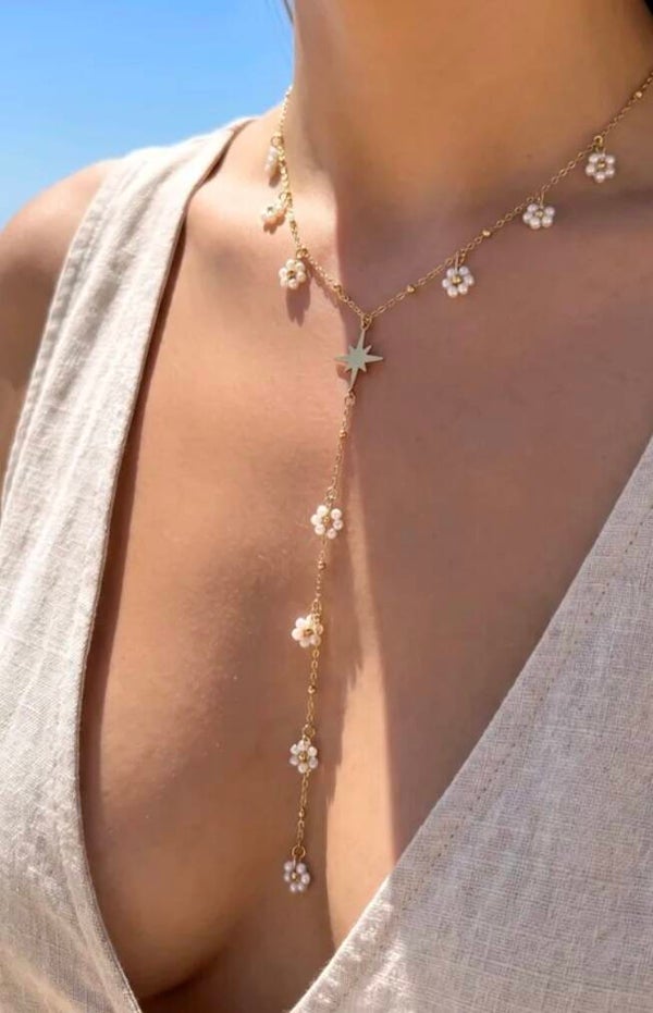 ✨️ Collier Y petites fleurs ✨️