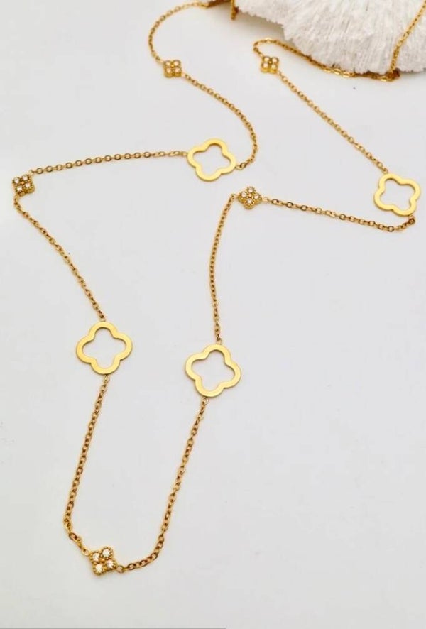 ✨️ Duo sautoir / Bracelet Trèfle ✨️