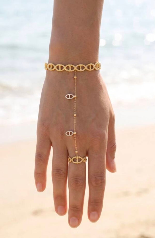 ✨️ Bague / Bracelet chaîne maille marine ✨️