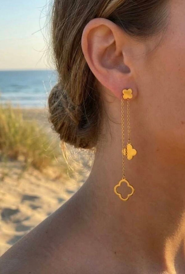 ✨️ Boucles d’oreilles longues Trèfle ✨️
