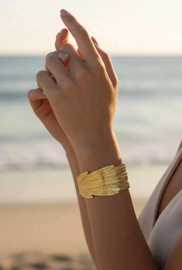 ✨️ Bracelets larges jonc doré ✨️