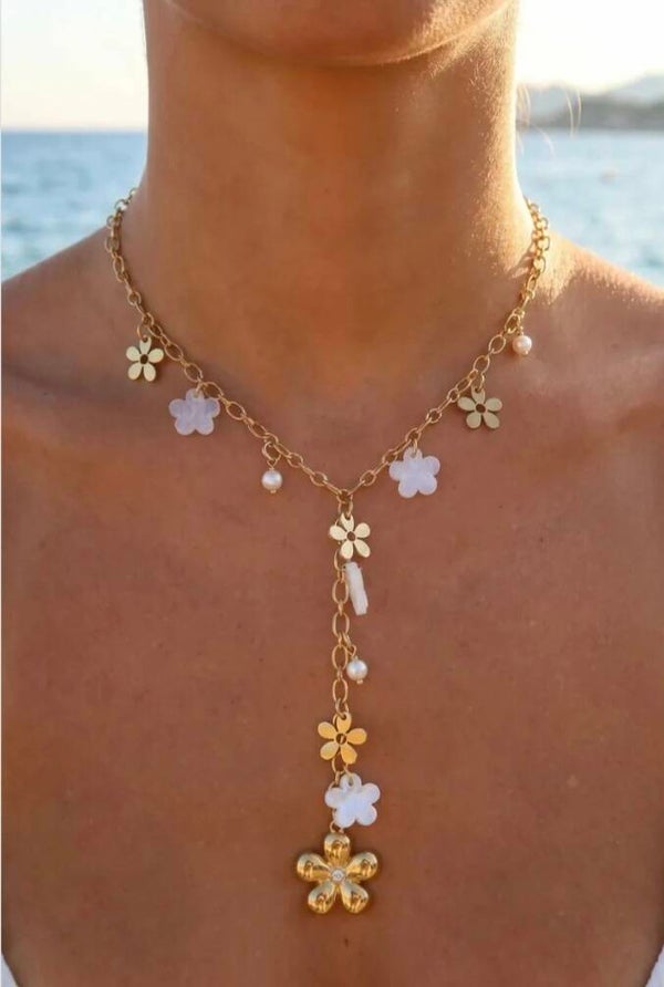 ✨️ Collier Y fleur✨️