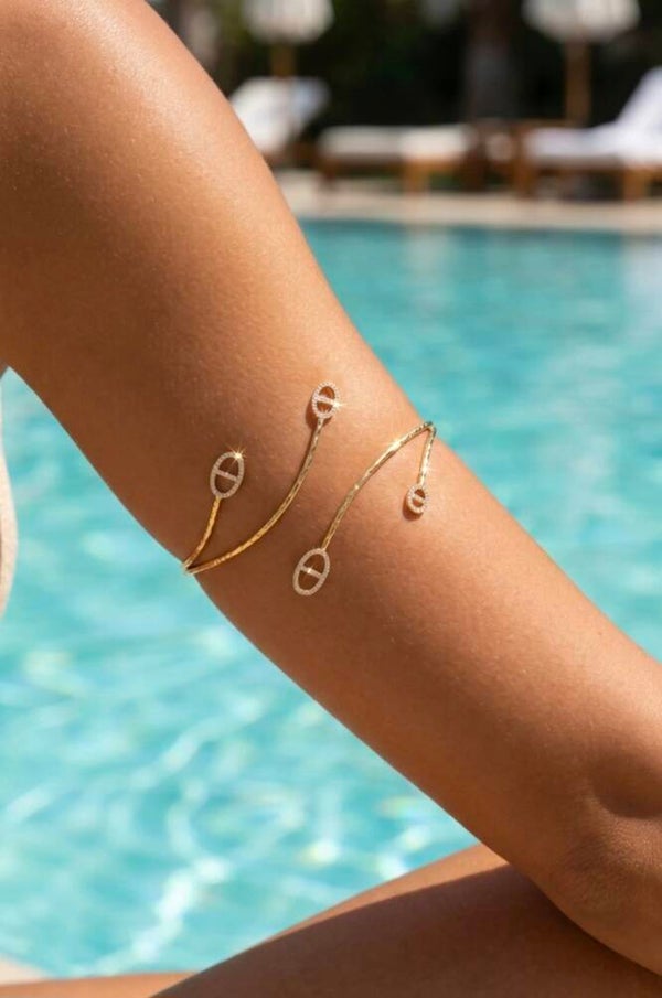 ✨️ Bracelets de bras maille marine doré ✨️
