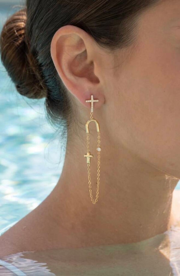 ✨️ Boucles d'oreilles pendantes chrétienne ✨️