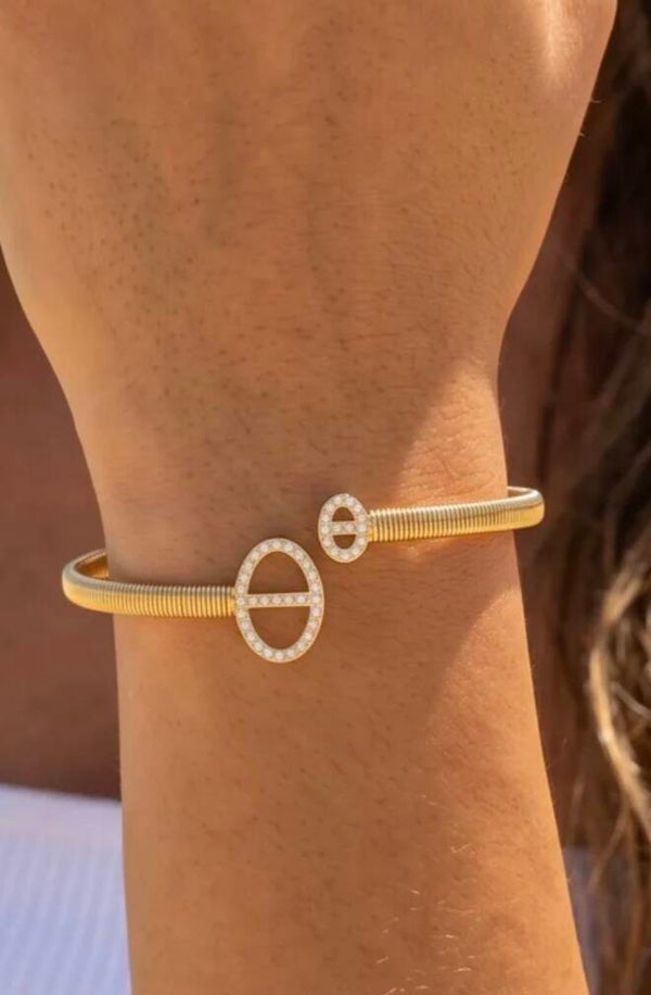 ✨ Cassalyne – Bracelet Jonc Torsadé ✨