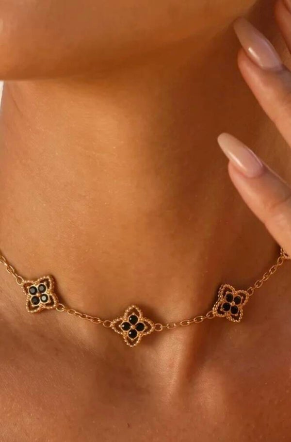 ✨ Ariella – Collier Trèfles & Fleurs ✨