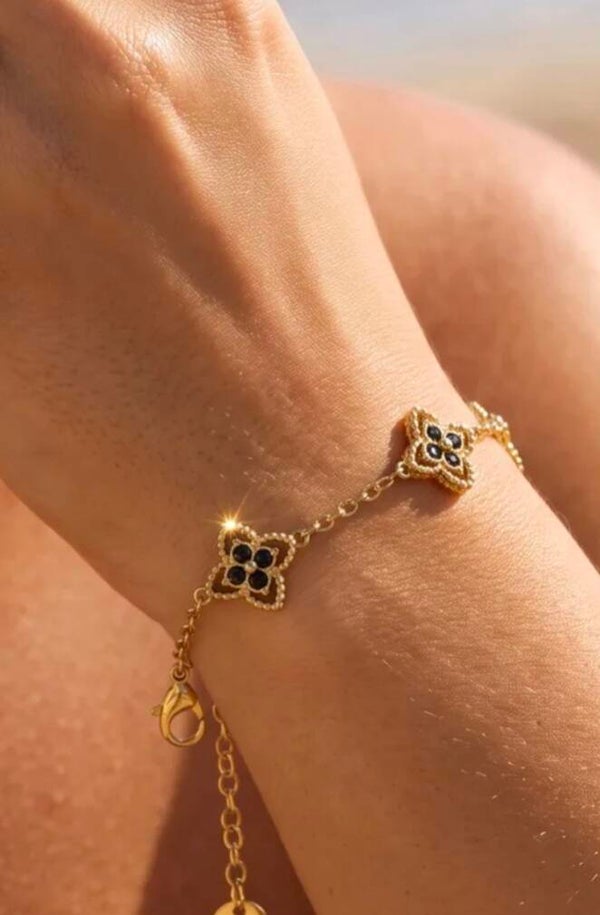 ✨ Ariella – Bracelet Trèfles & Fleurs ✨