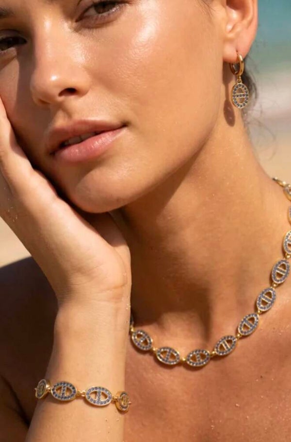✨ Anastasia – Parure 3 pièces Maille Marine ✨