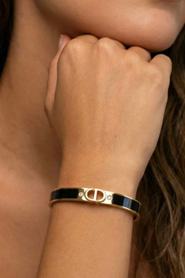 ✨️Bracelet jonc doré « Althéa » Maille marine ✨️