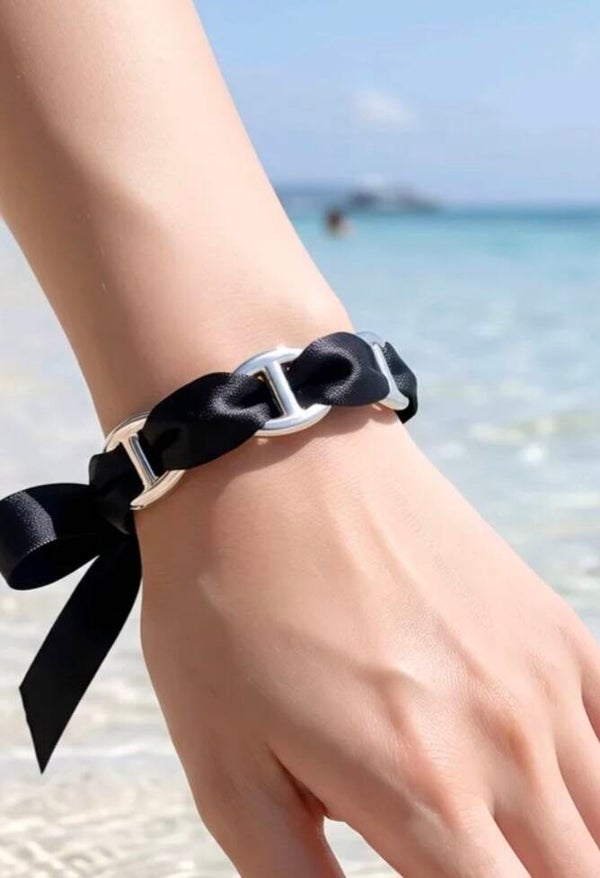 ✨️ Bracelets jonc maille marine ruban✨️