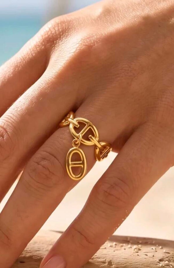 ✨️ Bague breloque maille marine ✨️