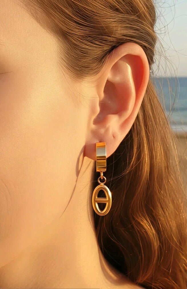 ✨️ Boucles d'oreilles maille marine ✨️
