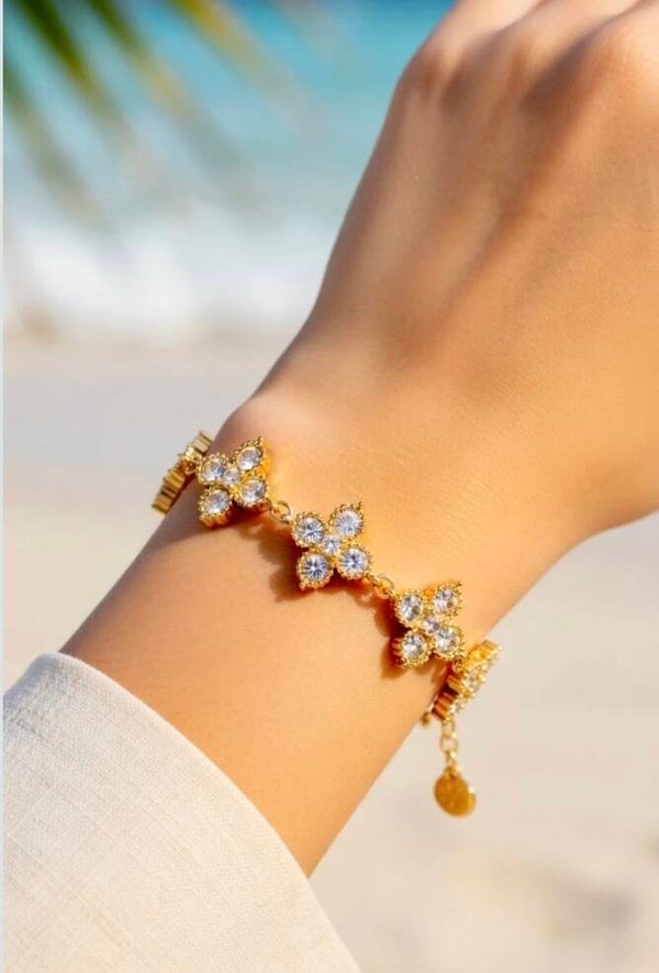 ✨️ Bracelets fleur zircons ✨️