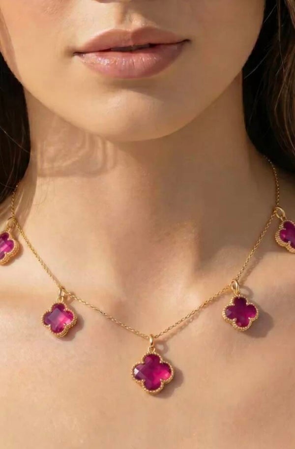 ✨️ Collier Trèfle de couleur ✨️