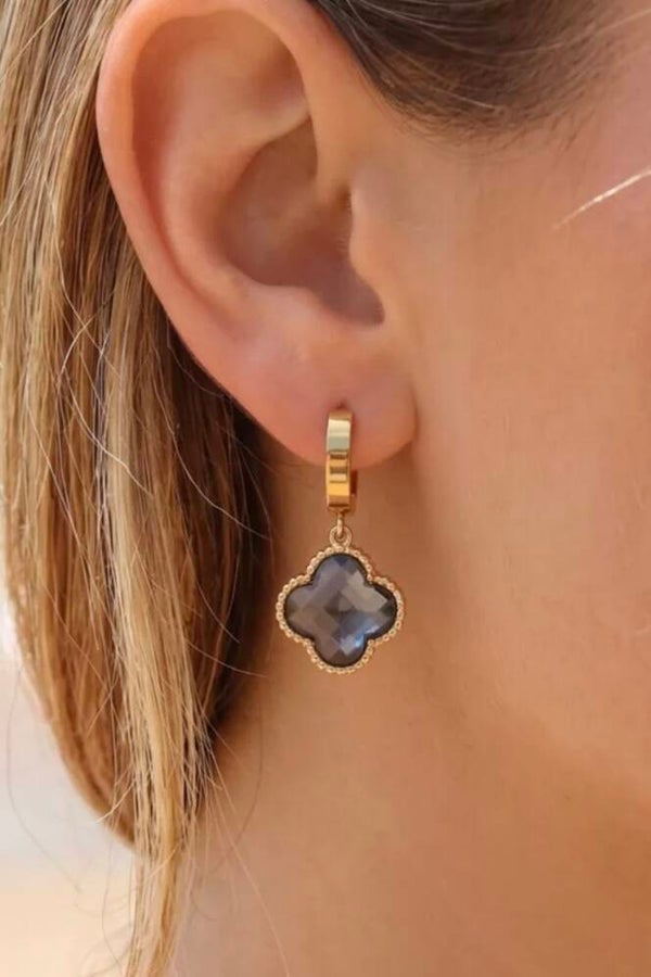 ✨️ Boucles d'oreilles trèfle de couleur ✨️