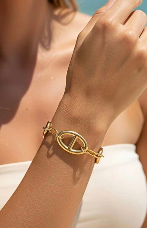 ✨️ Bracelet XL maille marine doré ✨️