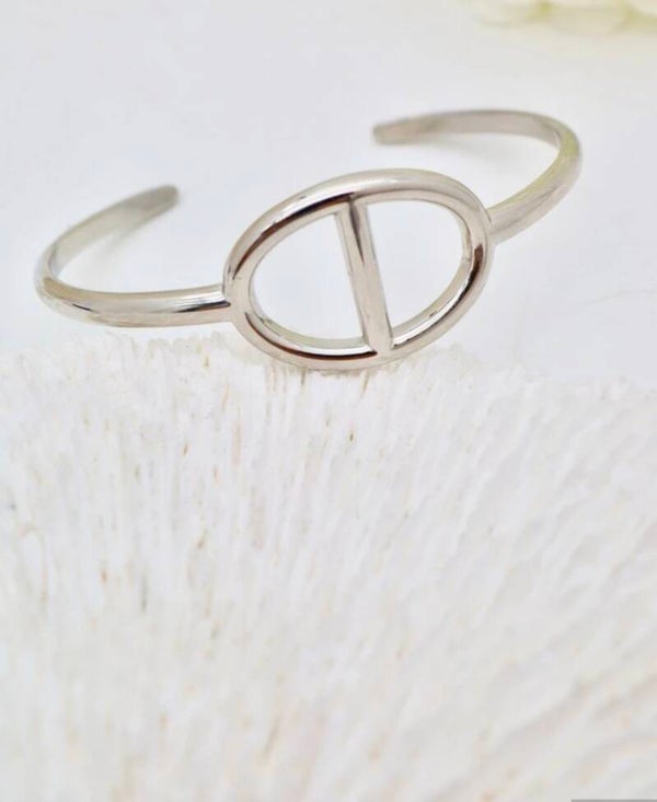 ✨️ Bracelet jonc ouvert maille marine ✨️