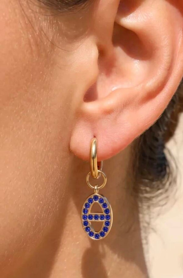 ✨️ Boucles d'oreilles zircons maille marine ✨️