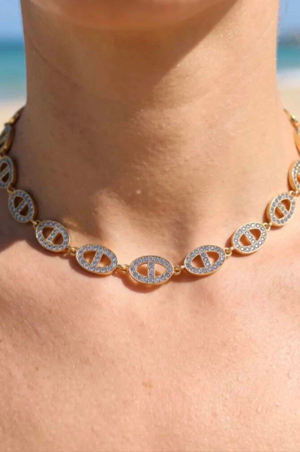 ✨️ Collier Zircons maille marine ✨️