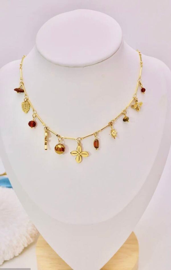 ✨️ Collier Maeva automne breloque✨️