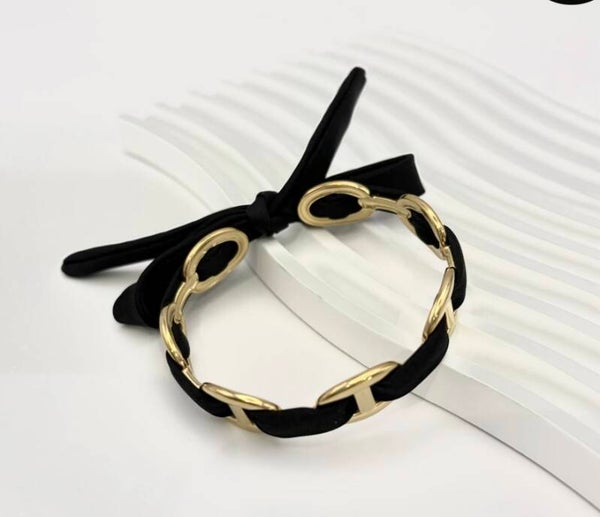 ✨️ Bracelet jonc ruban maille marine ✨️