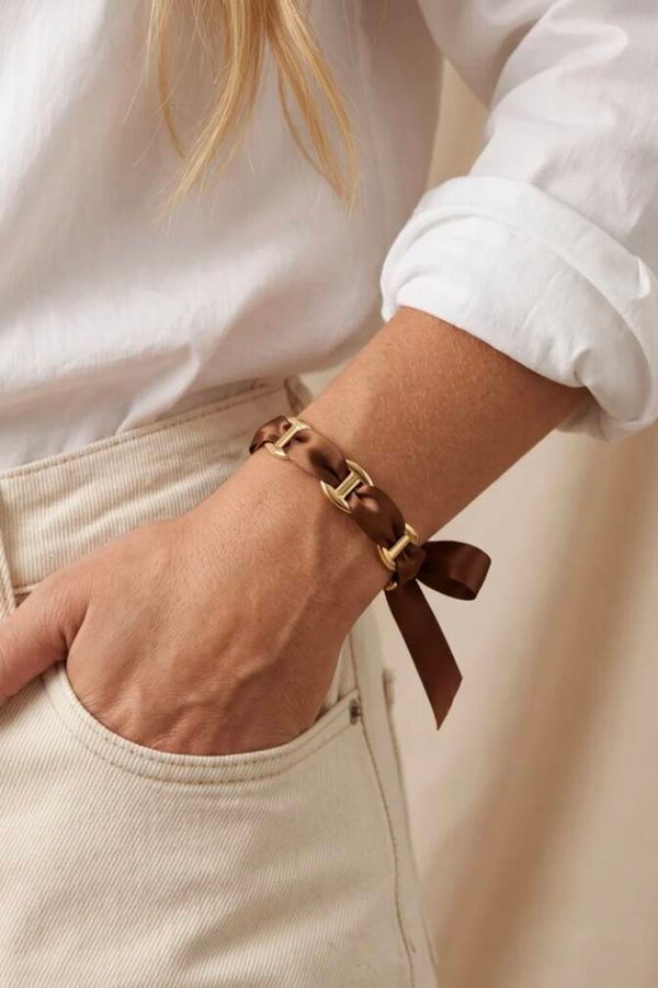 ✨️ Bracelets jonc doré maille marine foulard ✨️