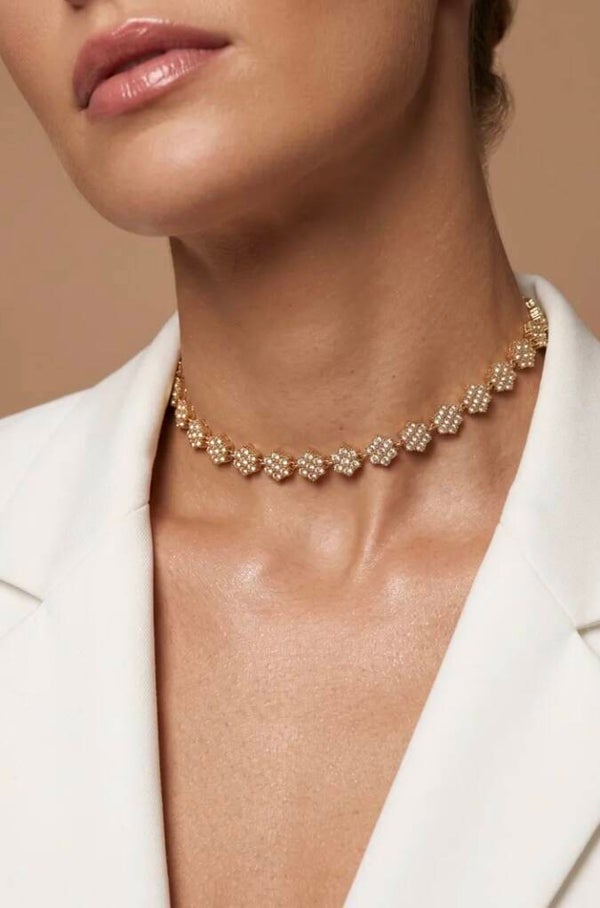 ✨️ Duo collier / Bracelet Princesse fleur doré ✨️