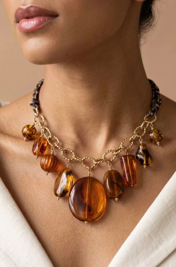 COLLIER A PAMPILLES EN ACIER INOXYDABLE