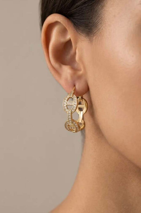 ✨️ Boucles d'oreilles maille marine ✨️
