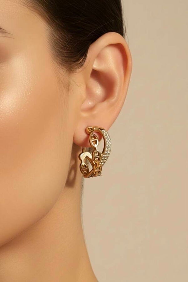 ✨️ Boucles d'oreilles maille marine doré  / argenté ✨️