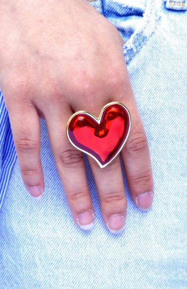 ✨️ Bague gros cœur rouge ✨️