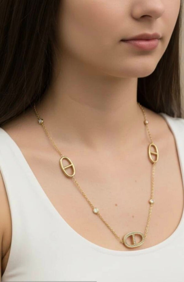 ✨️ Collier maille marine strass ✨️