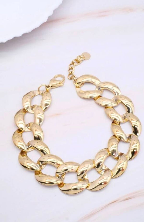 ✨️ Bracelets gros maillons  doré ✨️