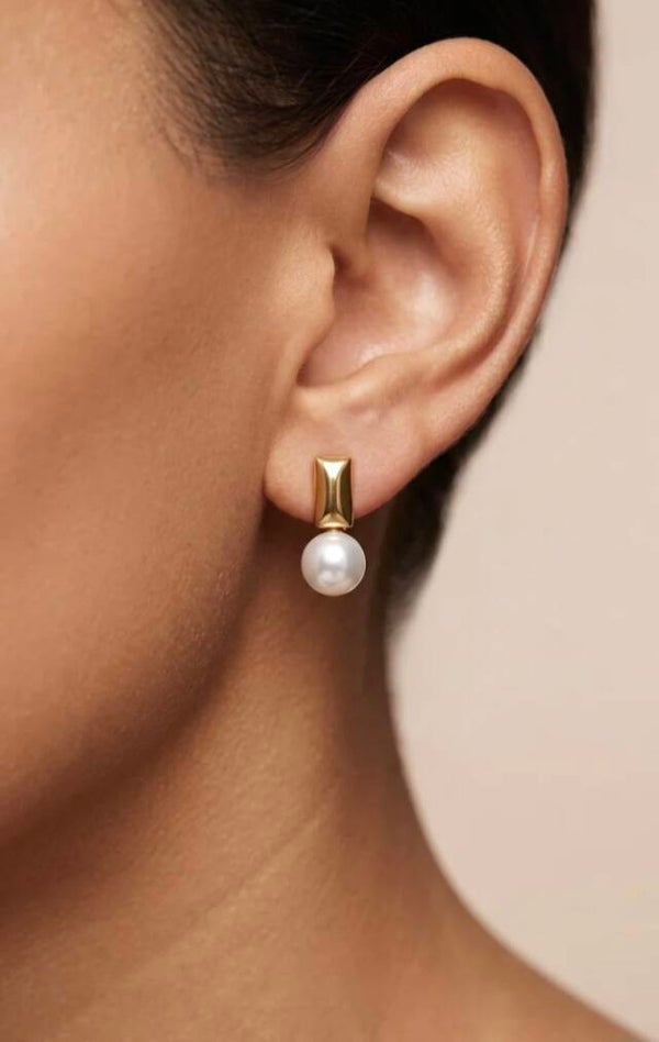 Boucles d'oreilles perle nacrée