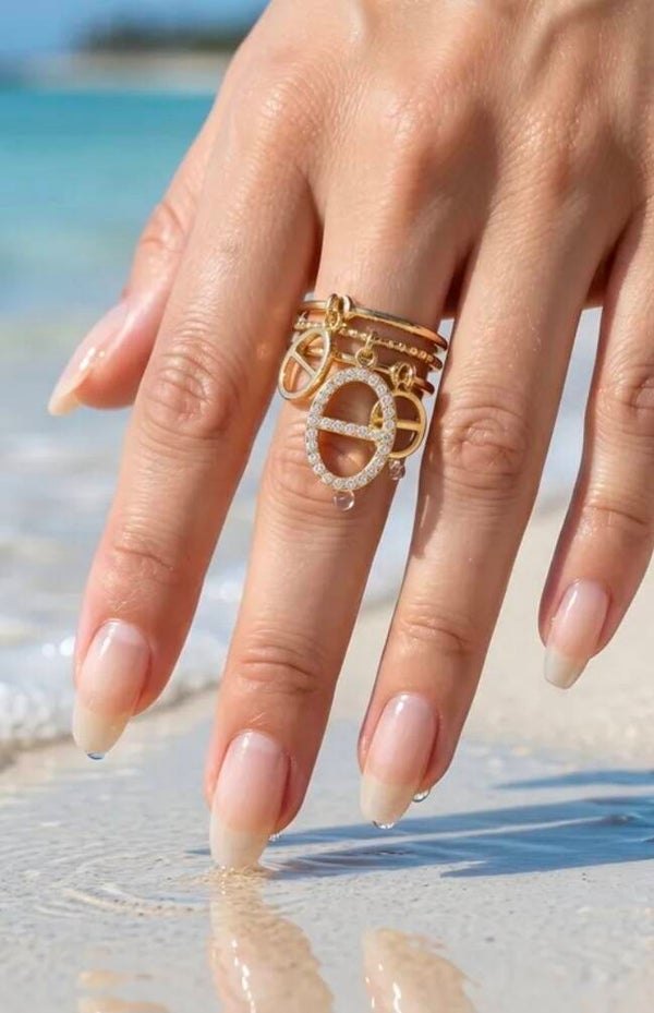 ✨️ Bague breloque maille marine ✨️